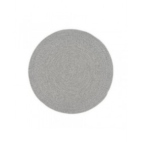 Tappeto Bianco Grigio 90 x 90 x 0,2 cm