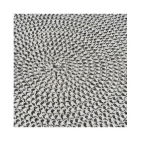 Tappeto Bianco Grigio 90 x 90 x 0,2 cm