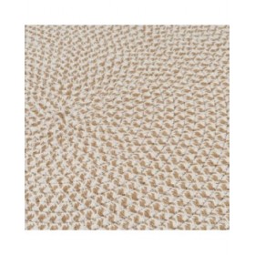 Tappeto Bianco Beige 90 x 90 x 0,2 cm