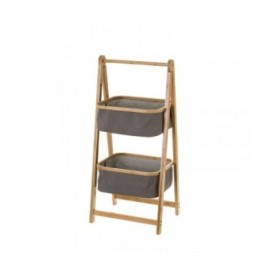 Scaffale da Bagno Grigio Naturale 45 x 36 x 98 cm
