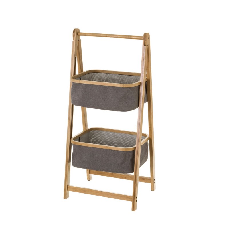 Scaffale da Bagno Grigio Naturale 45 x 36 x 98 cm