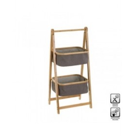 Scaffale da Bagno Grigio Naturale 45 x 36 x 98 cm