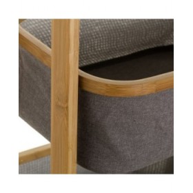 Scaffale da Bagno Grigio Naturale 45 x 36 x 98 cm