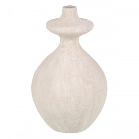 Vaso Crema Ceramica Sabbia 21 x 21 x 38 cm