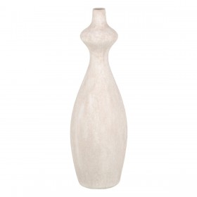 Vaso Crema Ceramica Moderno 13 x 13 x 60 cm