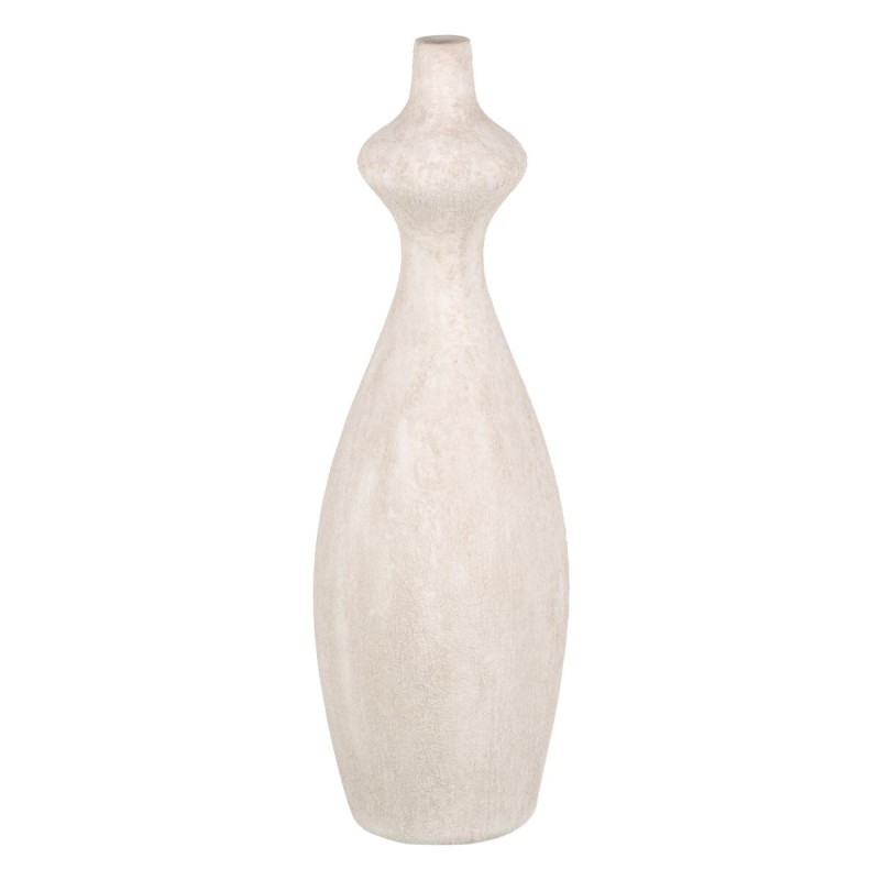 Vaso Crema Ceramica Moderno 13 x 13 x 60 cm