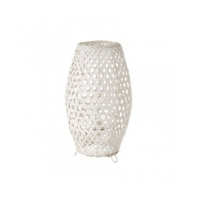 Lampada da tavolo Bianco Metallo Bambù 40 W 220-240 V 20 x 20 x 37 cm