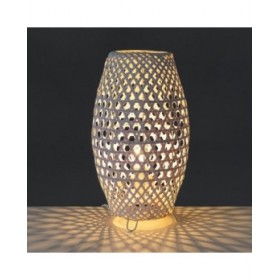 Lampada da tavolo Bianco Metallo Bambù 40 W 220-240 V 20 x 20 x 37 cm