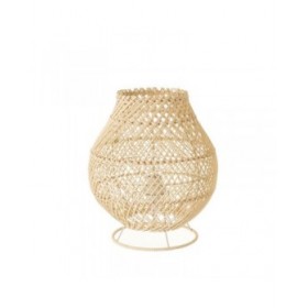 Lampada da tavolo Naturale Metallo Rattan 40 W 220-240 V 24 x 24 x 27 cm
