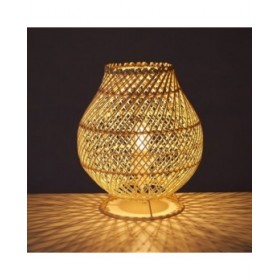 Lampada da tavolo Naturale Metallo Rattan 40 W 220-240 V 24 x 24 x 27 cm