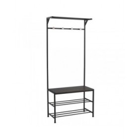 Appendiabiti Nero Ferro 76,2 x 35 x 177,5 cm