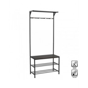 Appendiabiti Nero Ferro 76,2 x 35 x 177,5 cm