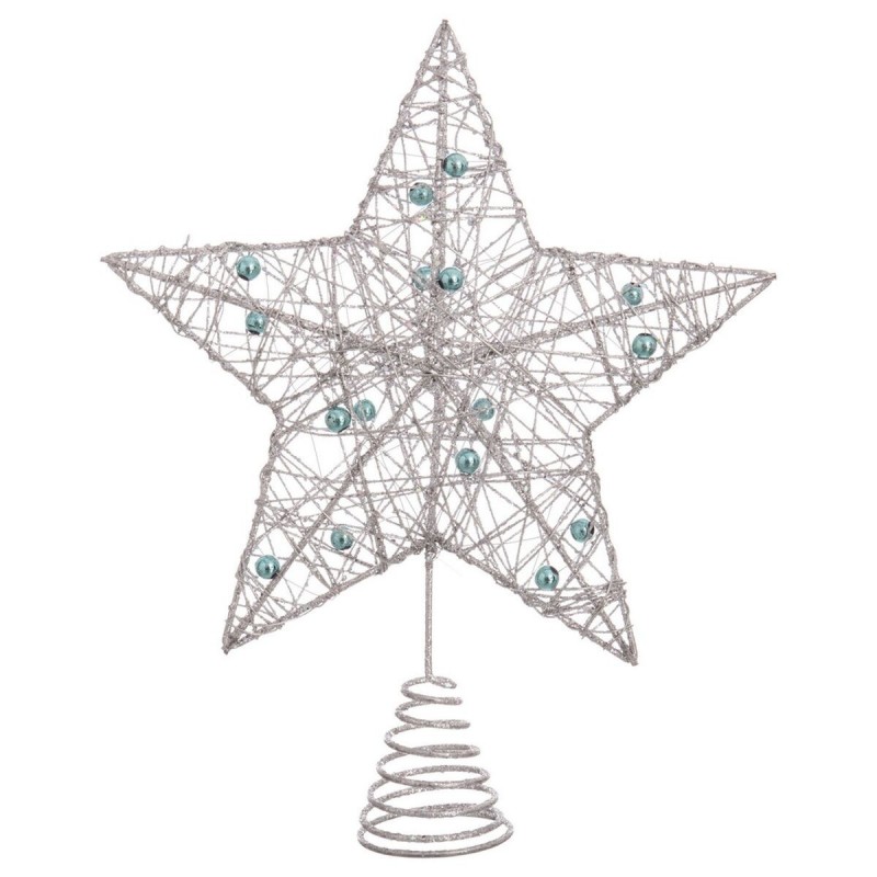 Stella di Natale Argentato Metallo 20 x 5 x 25 cm