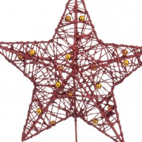 Decorazione Natalizia Rosso Metallo Albero 20 x 5 x 25 cm