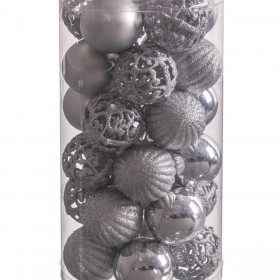 Palle di Natale Argentato Plastica 5 x 5 x 5 cm (30 Unità)