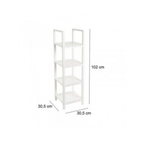 Scaffale da Bagno Bianco 31 x 31 x 102 cm