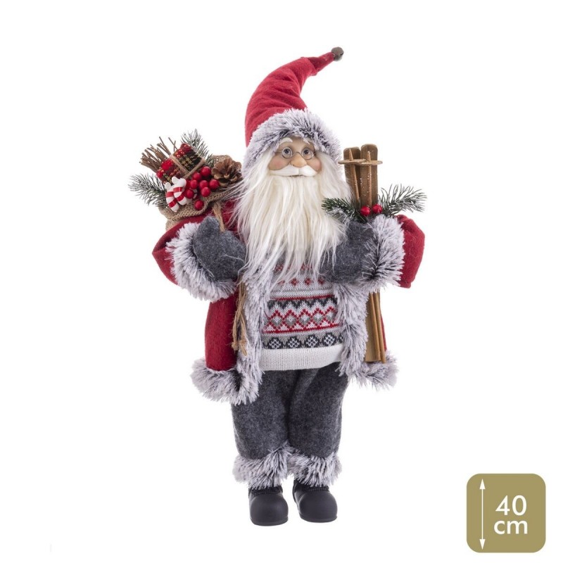 Decorazione Natalizia Multicolore Legno Plastica Poliresina Tessuto 45 cm