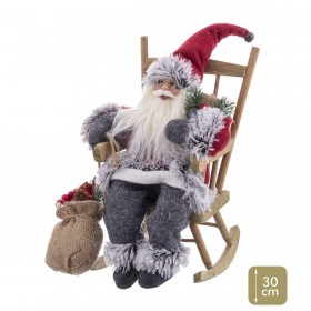 Decorazione Natalizia Multicolore Legno Plastica Poliresina Tessuto 30 cm