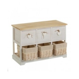 Cassettiera SWEET HEART Crema Naturale 71 x 32 x 49 cm