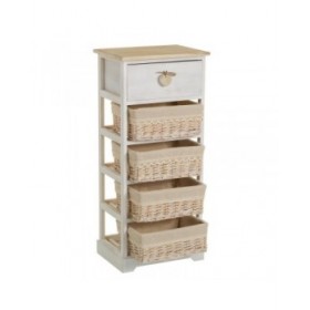 Cassettiera SWEET HEART Crema Naturale 40 x 29 x 90 cm