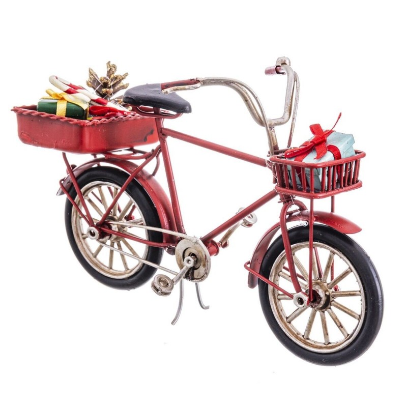 Decorazione Natalizia Rosso Multicolore Metallo Bicicletta 16 x 6,5 x 9,5 cm