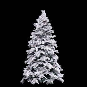 Albero di Natale Bianco Verde PVC Metallo Polietilene 150 cm