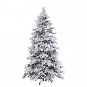 Albero di Natale Bianco Verde PVC Metallo Polietilene 180 cm