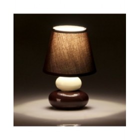 Lampada da tavolo Marrone Crema PVC Stoffa Ceramica 40 W 15 x 15 x 23 cm