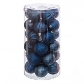 Palle di Natale Azzurro Plastica 6 x 6 x 6 cm (30 Unità)