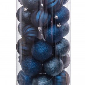 Palle di Natale Azzurro Plastica 6 x 6 x 6 cm (30 Unità)