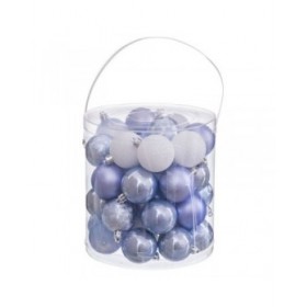 Palle di Natale Azzurro Plastica Ø 5 cm (40 Unità)
