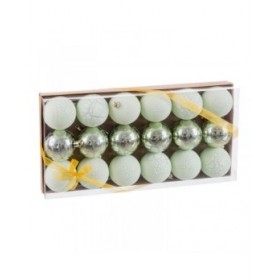 Palle di Natale Verde Plastica Ø 5 cm (18 Unità)