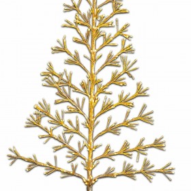 Albero di Natale Dorato Metallo Plastica 120 cm