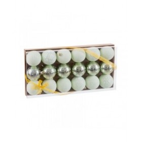Palle di Natale Verde Plastica Ø 4 cm (18 Unità)