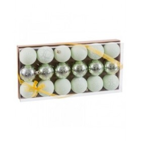 Palle di Natale Verde Plastica Ø 6 cm (18 Unità)