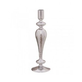 Candelabro Argentato Cristallo Natale 9 x 9 x 28 cm