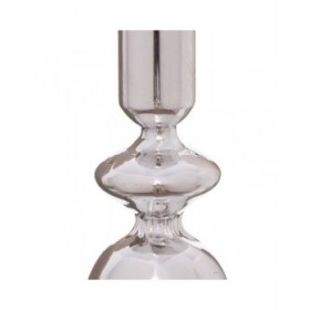Candelabro Argentato Cristallo Natale 9 x 9 x 28 cm