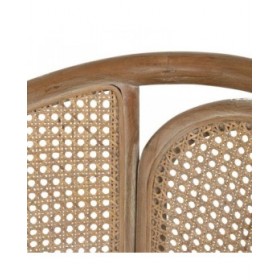 Sedia da Sala da Pranzo Beige Naturale Legno d'albero della gomma Cotone Poliestere 59 x 47 x 81 cm