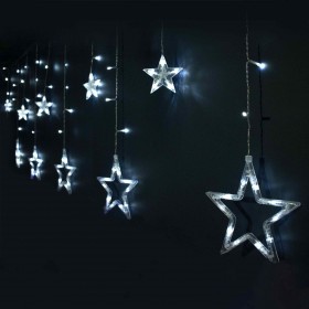 Tenda Luminosa LED Bianco Stelle