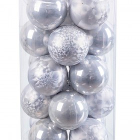 Palle di Natale Argentato Plastica 6 x 6 x 6 cm (20 Unità)
