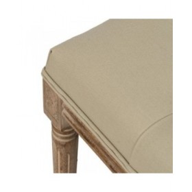 Panca Beige Legno d'albero della gomma 122 x 41 x 46 cm