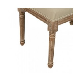 Panca Beige Legno d'albero della gomma 122 x 41 x 46 cm