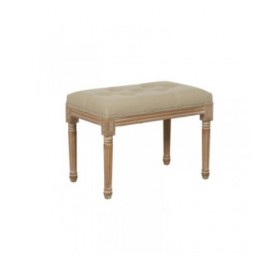 Panca Beige Legno d'albero della gomma 65 x 41 x 48 cm