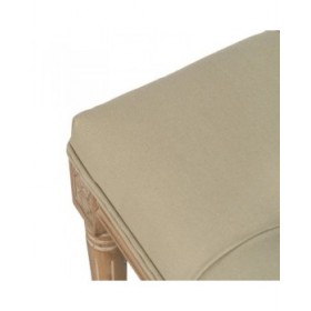 Panca Beige Legno d'albero della gomma 65 x 41 x 48 cm