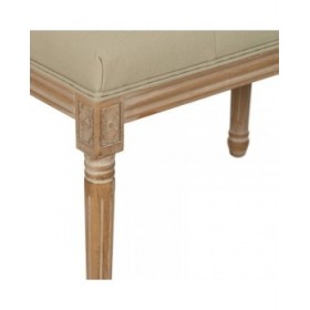 Panca Beige Legno d'albero della gomma 65 x 41 x 48 cm