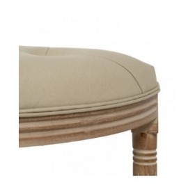 Panca Beige Legno d'albero della gomma 125 x 45 x 48 cm