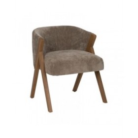 Sedia da Sala da Pranzo Poliestere Legno Foam 58 x 59,5 x 68,5 cm