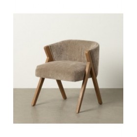 Sedia da Sala da Pranzo Poliestere Legno Foam 58 x 59,5 x 68,5 cm