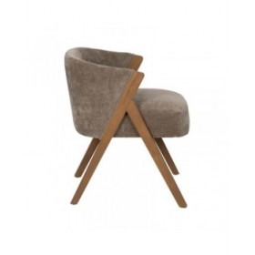Sedia da Sala da Pranzo Poliestere Legno Foam 58 x 59,5 x 68,5 cm