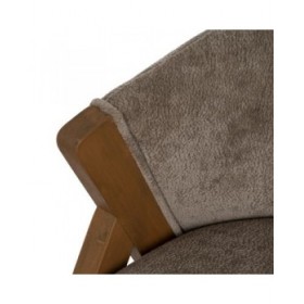 Sedia da Sala da Pranzo Poliestere Legno Foam 58 x 59,5 x 68,5 cm